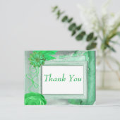 カスタムグリーンサンキュー ポストカード (スタンド正面)