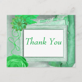 カスタムグリーンサンキュー ポストカード