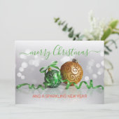 カスタムグリーンシルバー金ゴールドツリーオーナメント シーズンカード (スタンド正面)