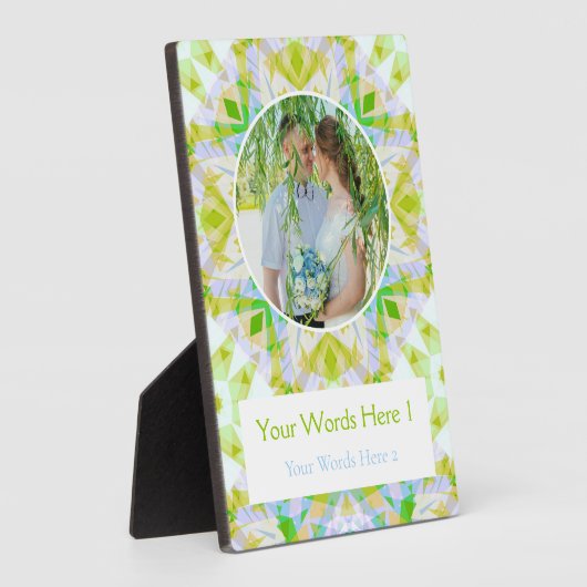 カスタムグリーンスター結婚記念写真贈り物 フォトプラーク (側面)