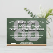 カスタムグリーンチョークボード高校懇親会 招待状 (スタンド正面)