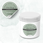 カスタムグリーンハーブ顔クリームラベルシール ラウンドシール