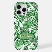 カスタムグリーンパームリーフトロピカルサマーパターン iPhoneケース (裏面)