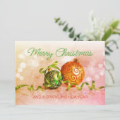 カスタムグリーンピンクオレンジ金ゴールドツリーオーナメント穴 シーズンカード (スタンド正面)