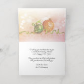 カスタムグリーンピンクオレンジ金ゴールドツリーオーナメント金ゴールド 箔シーズンカード (内側レイダウン)