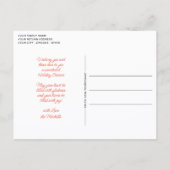 カスタムグリーンピンクオレンジ金ゴールドツリーオーナメント ポストカード (裏面)