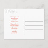 カスタムグリーンピンクオレンジ金ゴールドツリーオーナメント ポストカード (裏面)