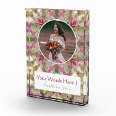 カスタムグリーンピンクパープルスター結婚ズ新婚 フォトブロック (右)