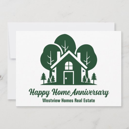 カスタムグリーンフォレストハウス実在エステート会社カード (正面)
