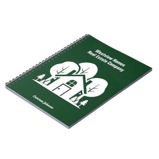 カスタムグリーンフォレストハウス実在エステート会社 ノートブック (左側)