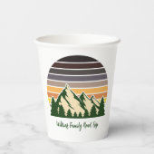 カスタムグリーンフォレストマウンテンパーティー 紙コップ (裏面)