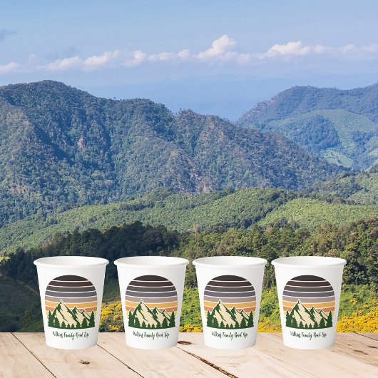 カスタムグリーンフォレストマウンテンパーティー 紙コップ