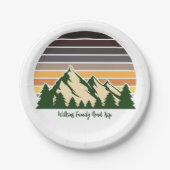 カスタムグリーンフォレストマウンテン自然パーティー ペーパープレート (正面)