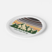 カスタムグリーンフォレストマウンテン自然パーティー ペーパープレート (アングル)