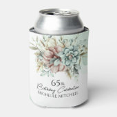 カスタムグリーンフローラヴィンテージ65誕生日 缶クーラー (缶正面)