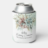 カスタムグリーンフローラヴィンテージ65誕生日 缶クーラー (缶裏面)