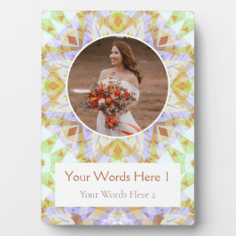 カスタムグリーンブラウン結婚スターの結婚祝い フォトプラーク