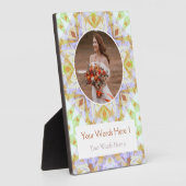 カスタムグリーンブラウン結婚スターの結婚祝い フォトプラーク (側面)