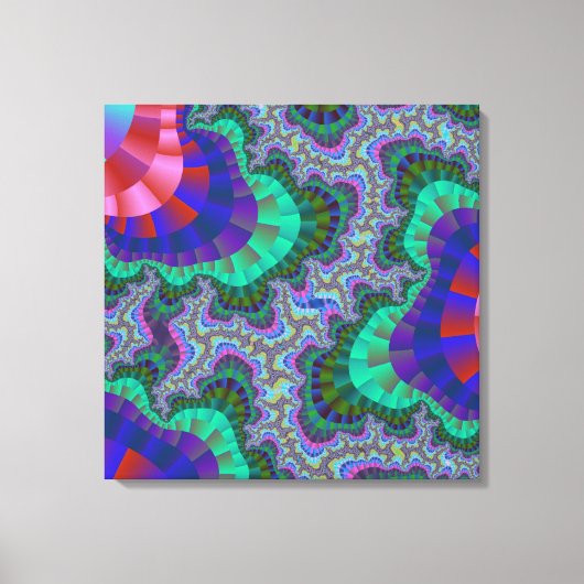 カスタムグリーンブルーギアキャンバスアート キャンバスプリント (正面)