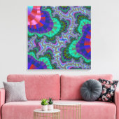 カスタムグリーンブルーギアキャンバスアート キャンバスプリント (インサイチュ (リビング))