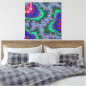 カスタムグリーンブルーギアキャンバスアート キャンバスプリント (インサイチュ (寝室))