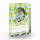 カスタムグリーンブルー結婚スターの結婚祝い フォトブロック (左)