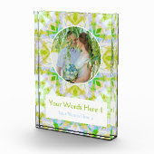 カスタムグリーンブルー結婚スターの結婚祝い フォトブロック (右)