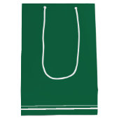 カスタムグリーンホワイトロースクール卒業党 ミディアムペーパーバッグ (裏面)