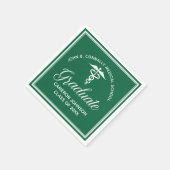 カスタムグリーンメディカルスクール卒業会 スタンダードカクテルナプキン (角)