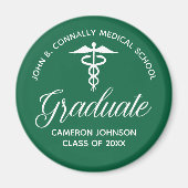 カスタムグリーンメディカルスクール卒業会 マグネット (正面)