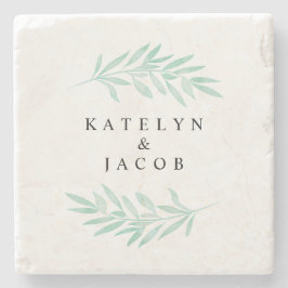 カスタムグリーンリーミントウォーター色 ストーンコースター