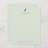 カスタムグリーンルシファーハミングバード文房具紙 (正面/裏面)