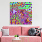 カスタムグリーンレインボーメルトキャンバスアート キャンバスプリント (インサイチュ (リビング))