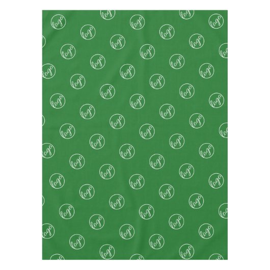 カスタムグリーンレストラントレードショーロゴビジネス テーブルクロス (正面)