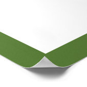 カスタムグリーンレターAモノグラムレトロ子供部屋 ポスター (角)