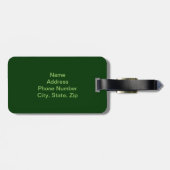 カスタムグリーン格子付き荷札 ラゲッジタグ (裏面横)