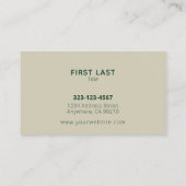 カスタムグリーン造園芝生気に名刺 名刺 (裏面)