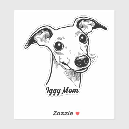 カスタムグレイハウンド犬の母のためのイタリアンのギフト シール (シート)