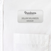 カスタムグレーのロゴ従業員 名札