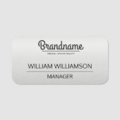 カスタムグレーのロゴ従業員 名札 (正面)
