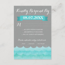 カスタムグレーアットシー航海のRSVPカード 出欠カード