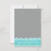 カスタムグレーアットシー航海のRSVPカード 出欠カード (裏面)