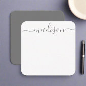 カスタムグレースタイリッシュタイポグラフィ名スクリプト ノートカード