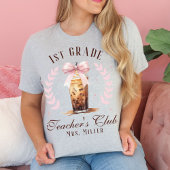 カスタムグレード先生クラブ名アイスコーヒー愛好家 Tシャツ
