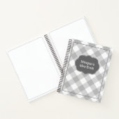 カスタムグレーバッファロープレイド ノートブック (内部)