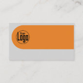 カスタムグレーブラックオレンジQRコード社会景観 名刺 (裏面)