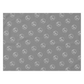 カスタムグレーレストラントレードショーロゴビジネス テーブルクロス (正面(横))