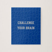 カスタムグレー文字挑戦あなたの脳深いブルー