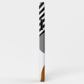 カスタムグレー白黒ブラウンサークルアートパターン Case-Mate iPhoneケース (裏面/右)