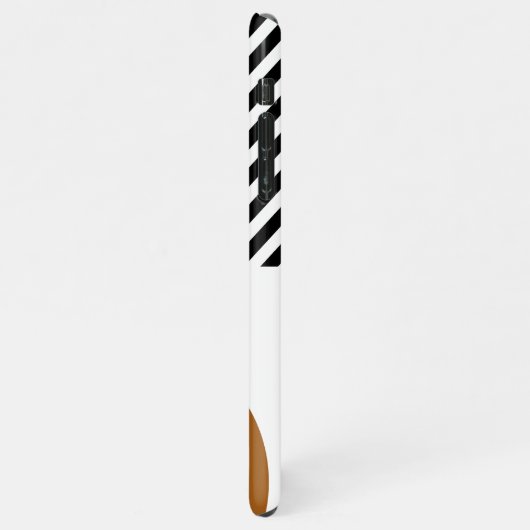 カスタムグレー白黒ブラウンサークルアートパターン iPhoneケース (左側)